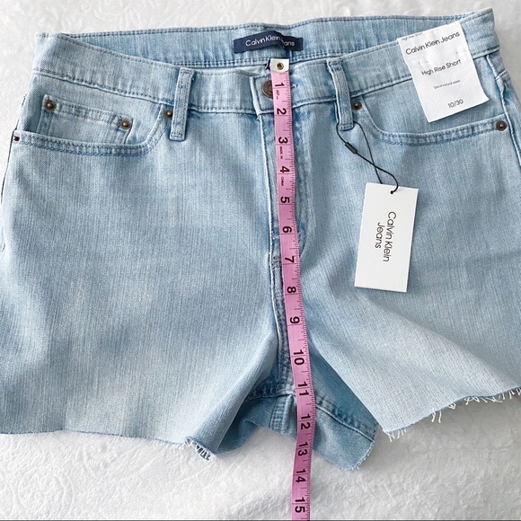 NWT Calvin Klein Cut Off High Waist Jean Shorts - Picture 9 of 13